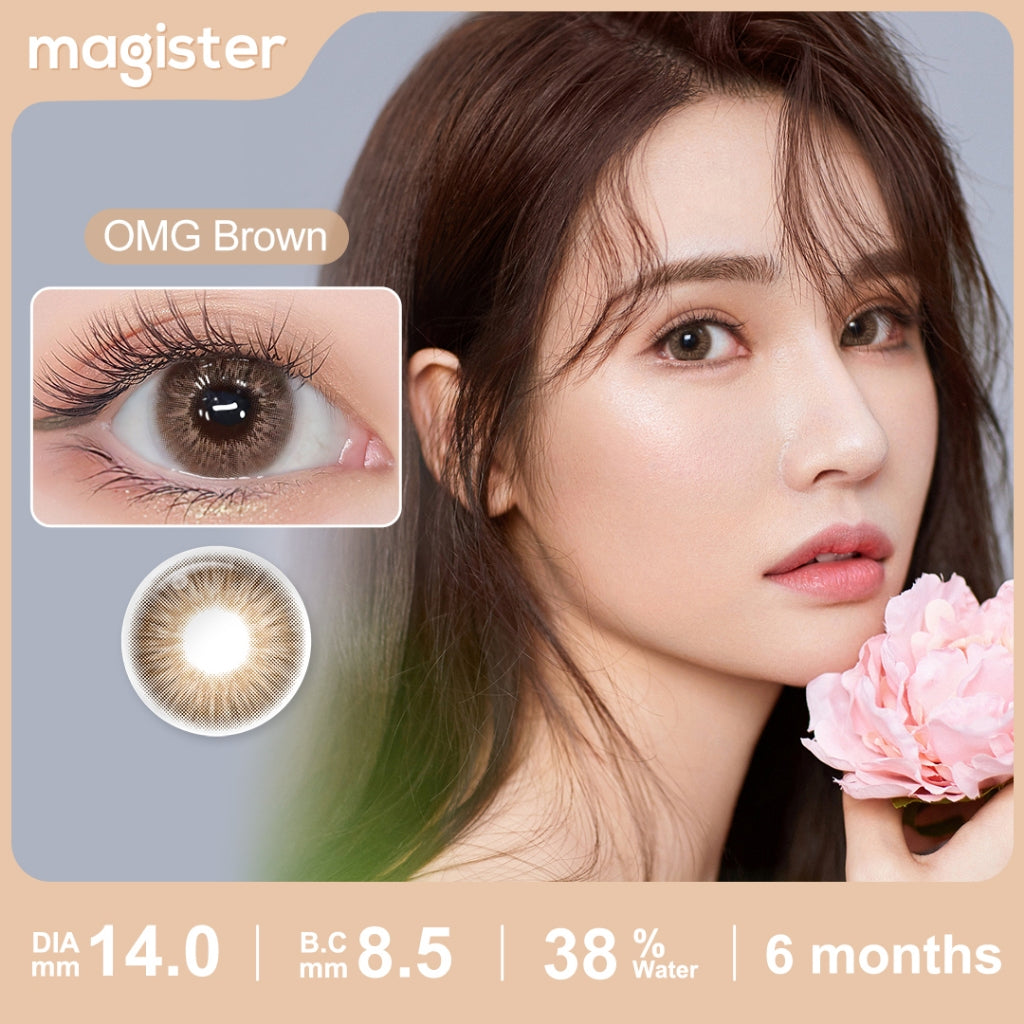Magister Softlens Minus (-1.00 s/d -6.00) OMG Softlens Black lensa kontak warna diameter 14MM softlens Brown softlens Gray soflen mata soflent soflen normal
