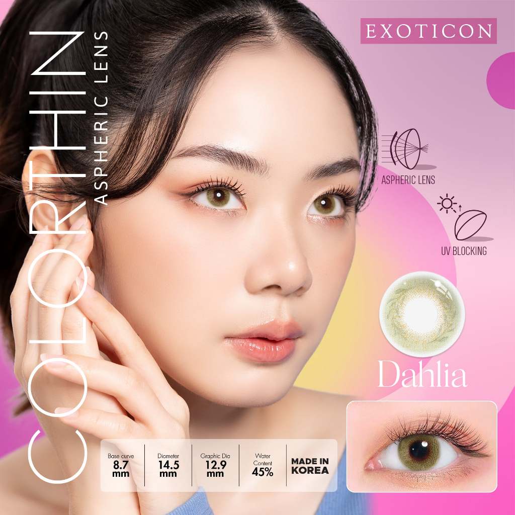 Exoticon Softlens - Colorthin - Daisy | Tulip | Dahlia | Marigold | Cherry Blossom | Soflens Korea