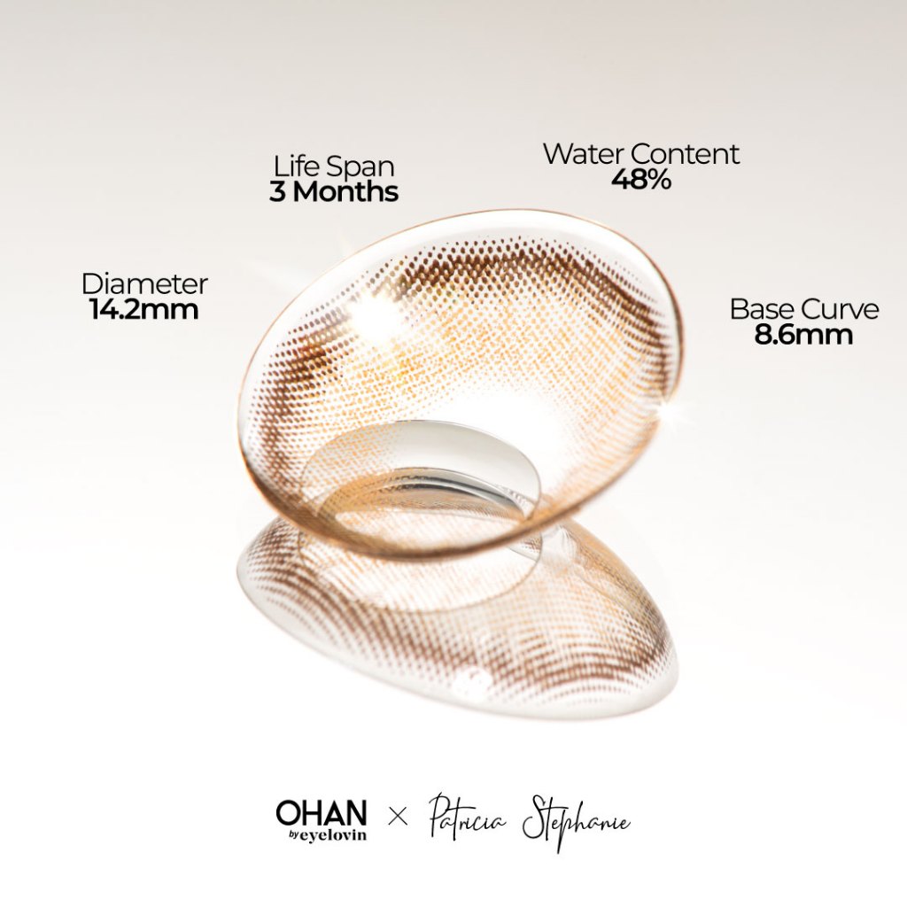 EYELOVIN Softlens OHAN - Guri Brown - Softlens Brown Premium MPC untuk Mata Sensitif Semi Natural - Cocok untuk Wedding dan Bold Look - Bisa Normal dan Minus up to -10.00 (1 pc/sebelah)