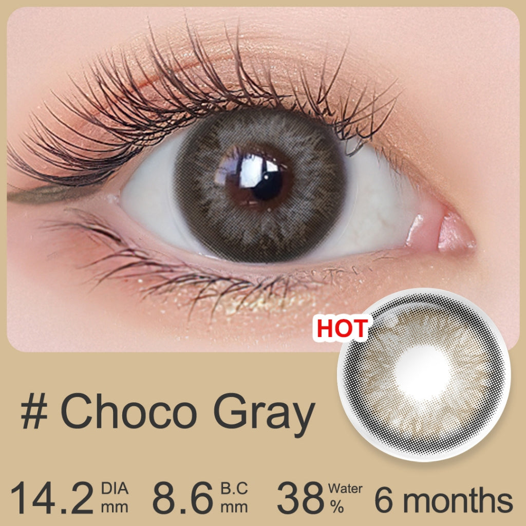 Magister Softlens 14.2 mm Mata Normal softlens grey Lensa Kontak Bergaya Soflens Murah Lensa Warna