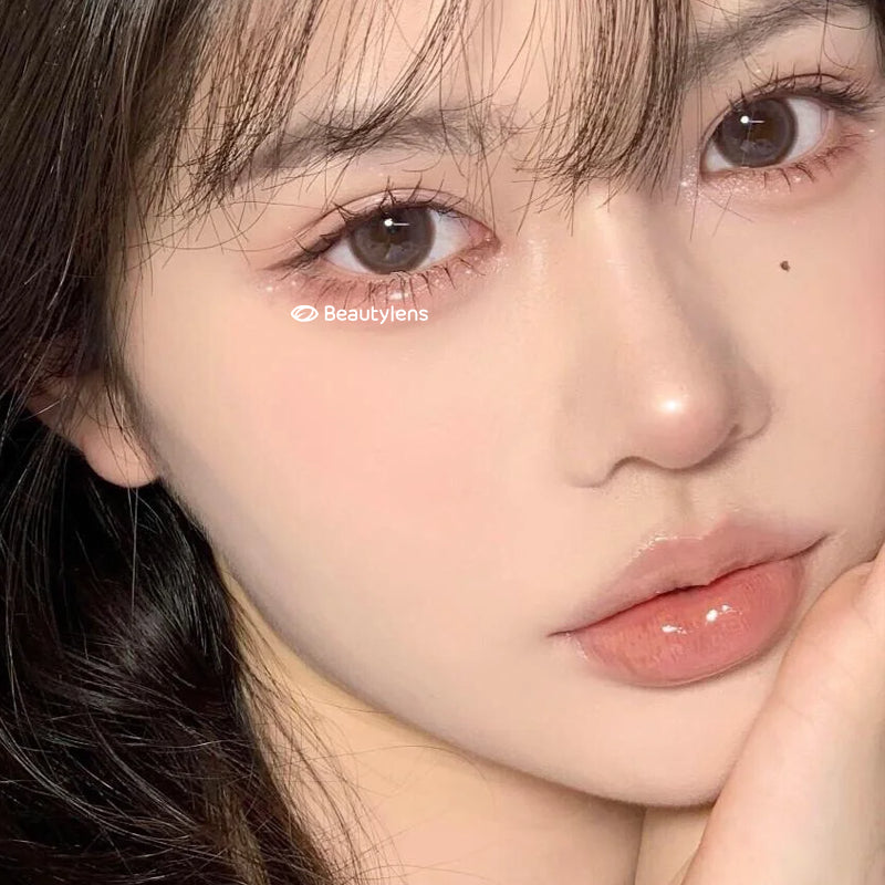 BEAUTYLENS Glossy Natural Colored Contact Lenses - 14.5mm Diameter, 6 Month Use, Power Range: -0.50 to -8.00