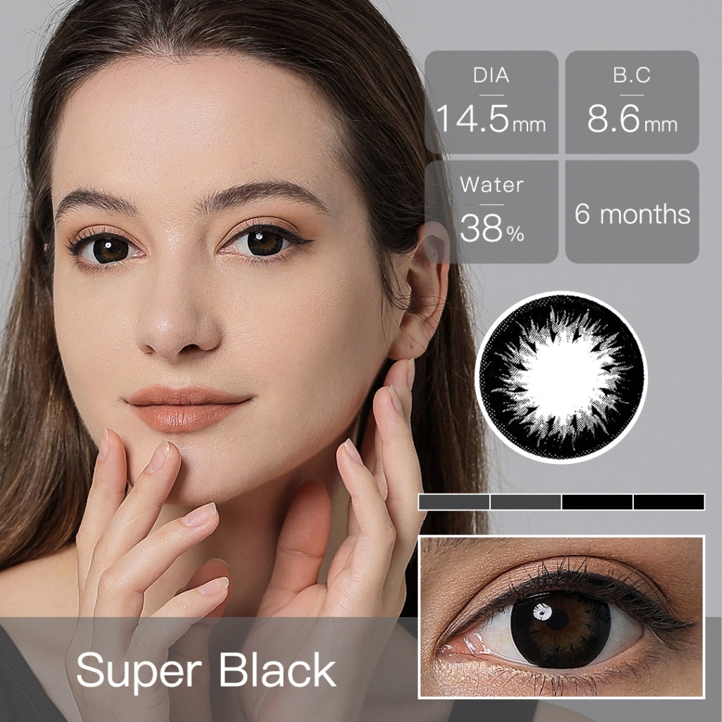 [0.00 s/d -8.00] Magister Softlens Minus 14.5mm Soflens lensa kontak warna hitam coklat doll eyes