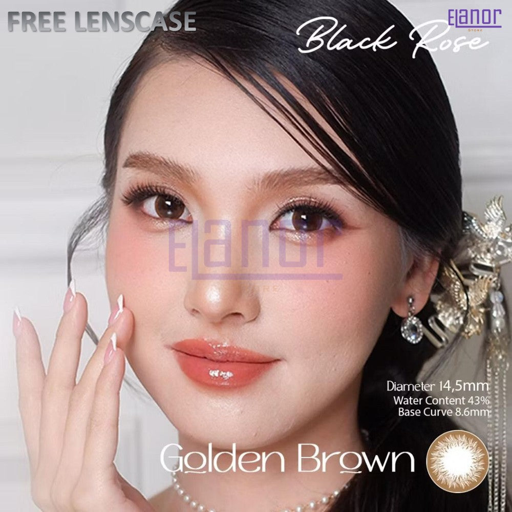 SOFTLENS FULL COLOR BLACK ROSE NORMAL & MINUS (-0.50 s/d -6.00) BY IRISLAB