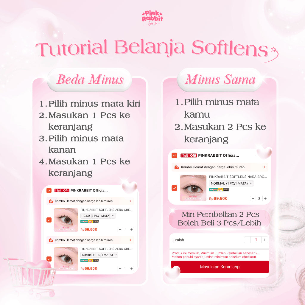 PINK RABBIT Super Comfy Chiara Grey Colored Contact Lenses - Power Range: Plano to -10.00 (Single Lens / 1 PCS)