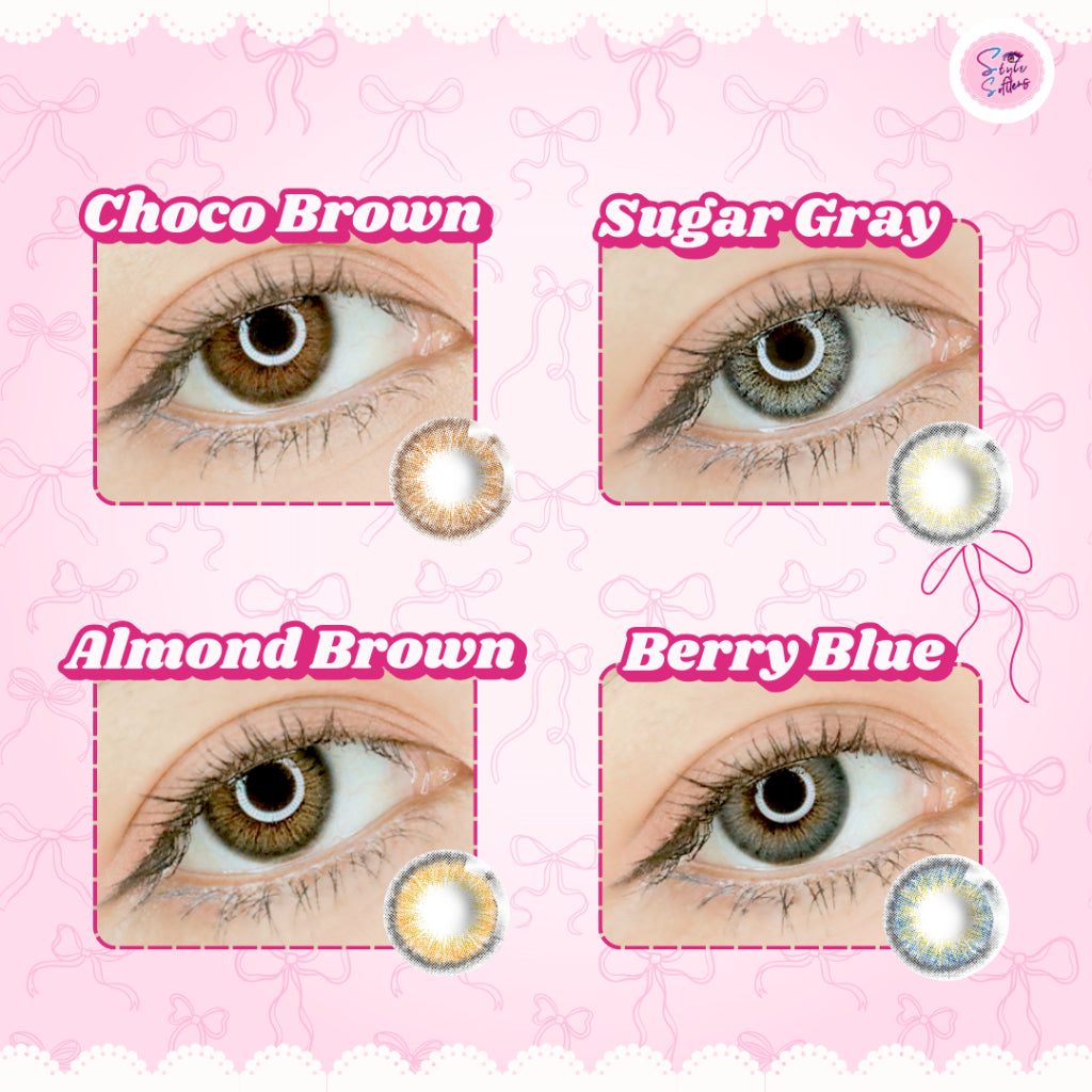 MACARON Series by CTK - Choco Brown Natural Colored Contact Lenses for Beginners (Power: Plano to -6.00)