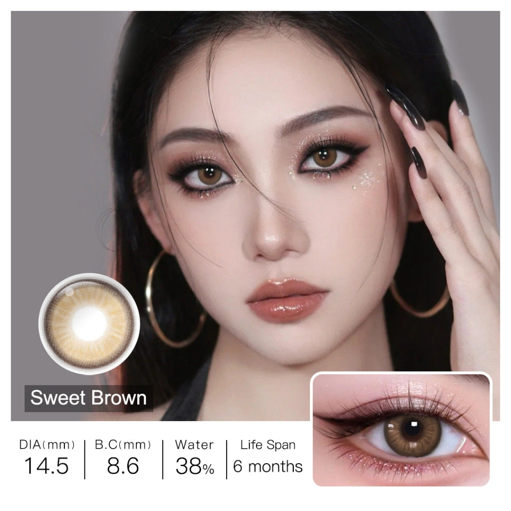 Set isi 3 Magister softlens minus Sepasang softlens+120ml cairan 14.50mm big eyes