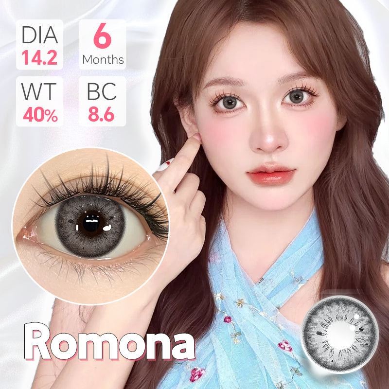 Mysticeyes Big Eyes 14.5mm Contact Lenses - Grey, Brown, Black (1 Pair)