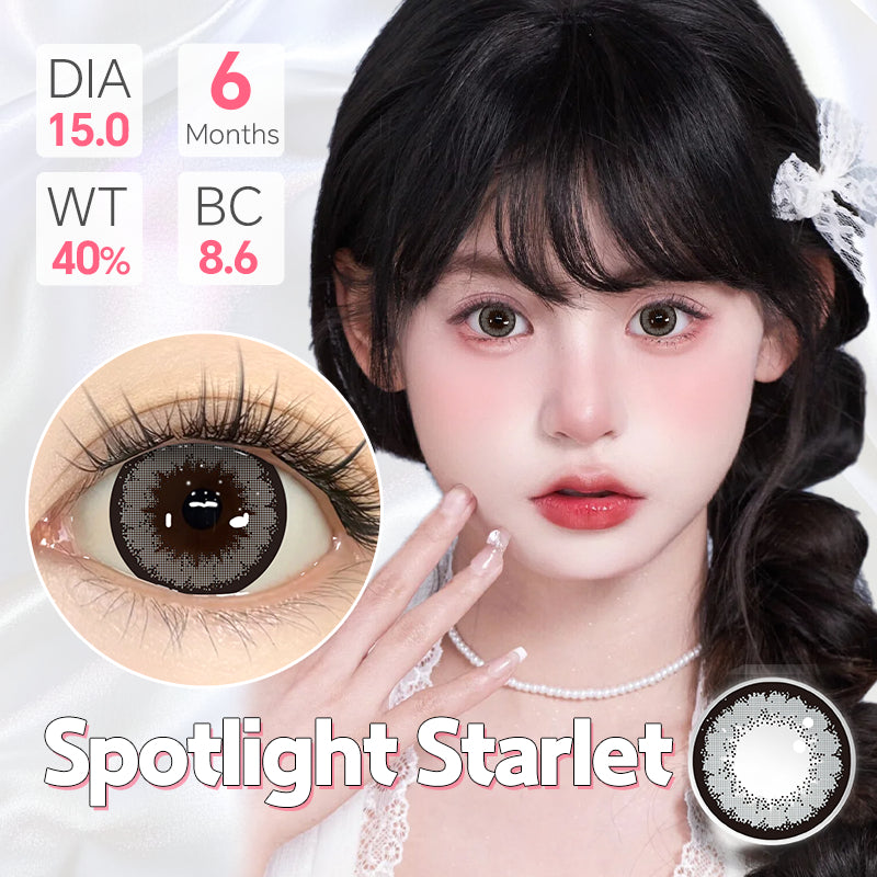 Mysticeyes Big Eyes 14.5mm Contact Lenses - Grey, Brown, Black (1 Pair)
