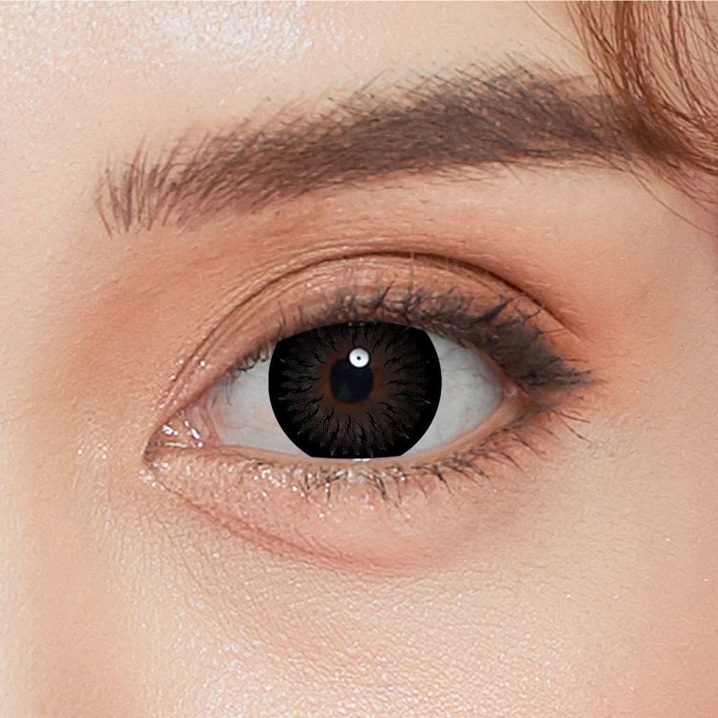 Black Rose Nebula Full Color Opaque Contact Lenses - 16mm Diameter, 43% Water Content, 8.6mm Base Curve