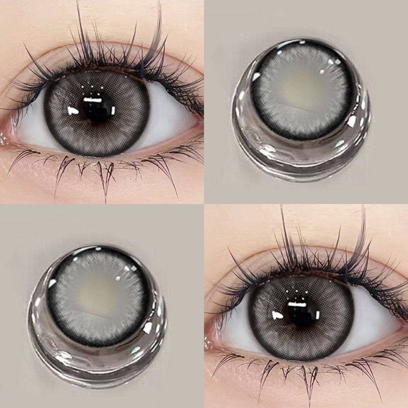 PATTAYA Black Natural Korean Contact Lenses - 14.5mm Diameter, 12 Months Use, Power Range: 0.00 to -8.00