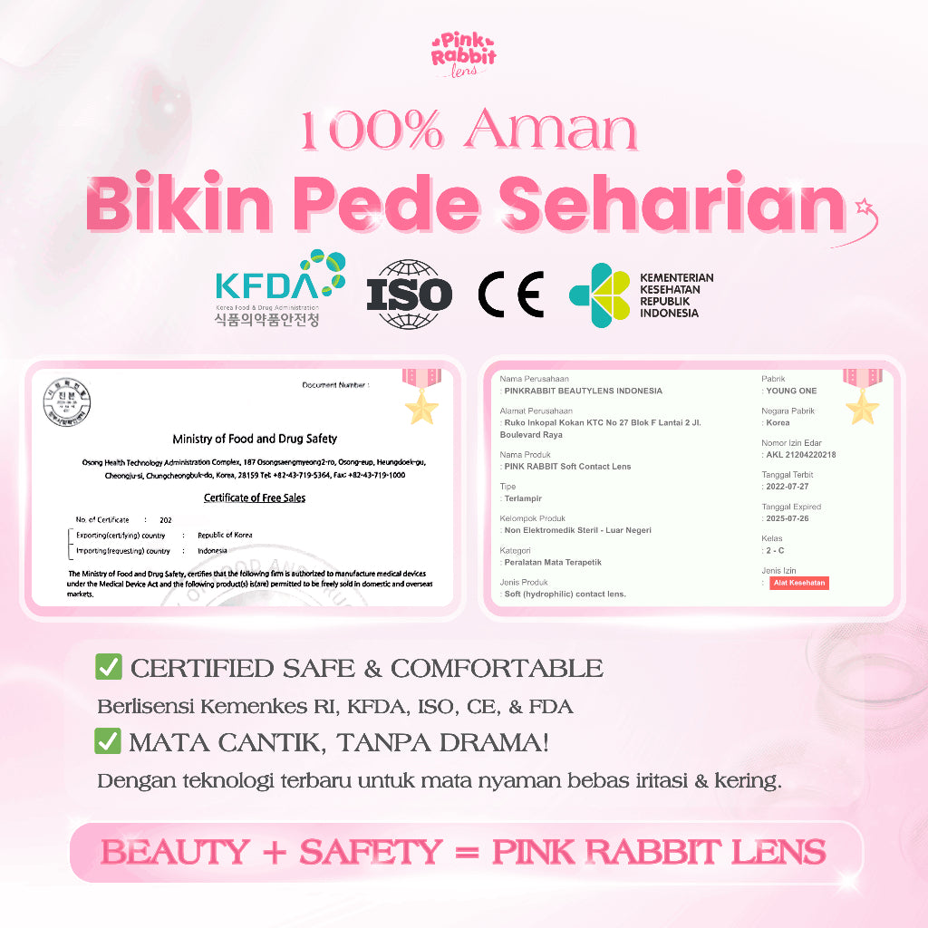 PINK RABBIT Super Comfy Chiara Grey Colored Contact Lenses - Power Range: Plano to -10.00 (Single Lens / 1 PCS)