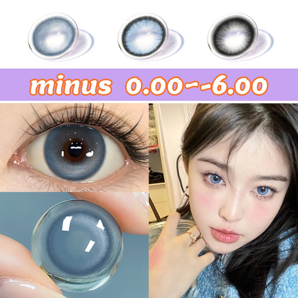 Mysticeyes Softlens Minus (0.00 s/d -6.00) Himalaya Series Blue 14.0MM