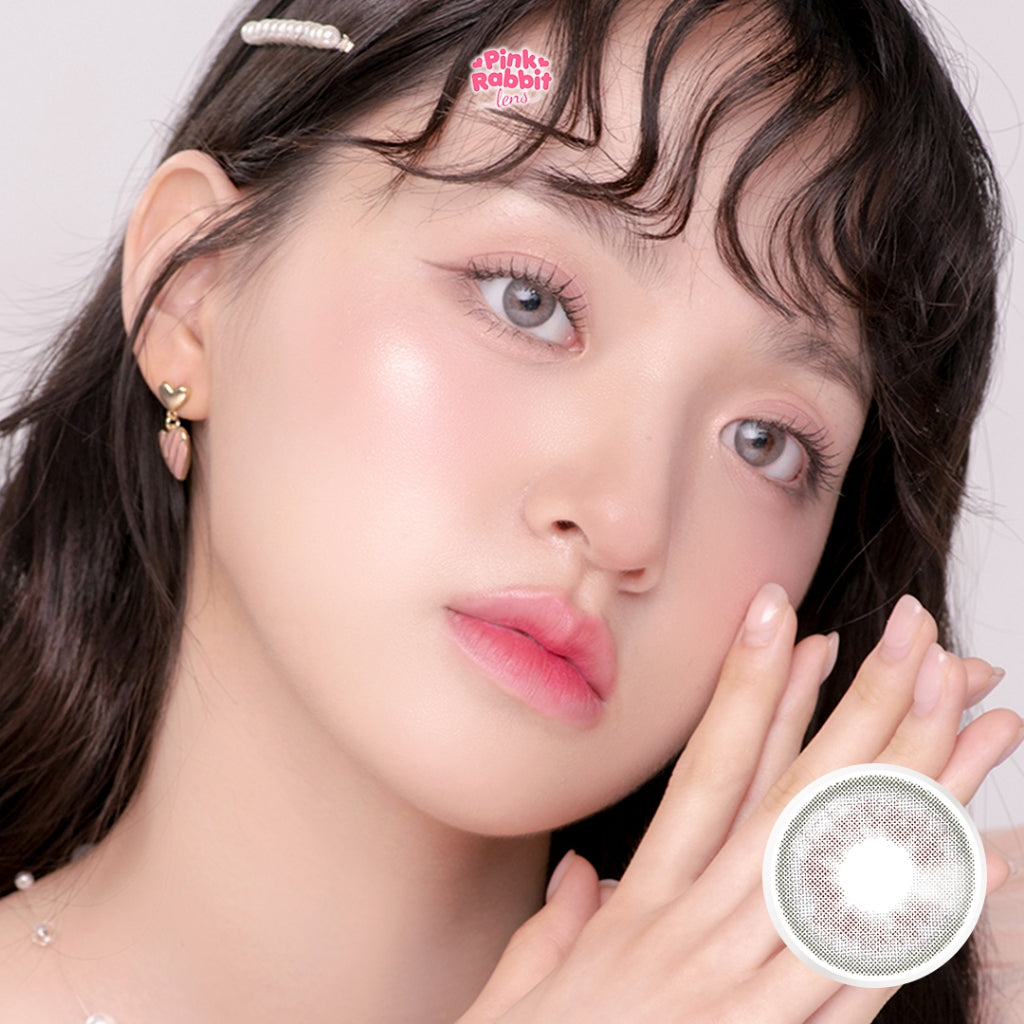PINK RABBIT Super Comfy Chiara Grey Colored Contact Lenses - Power Range: Plano to -10.00 (Single Lens / 1 PCS)