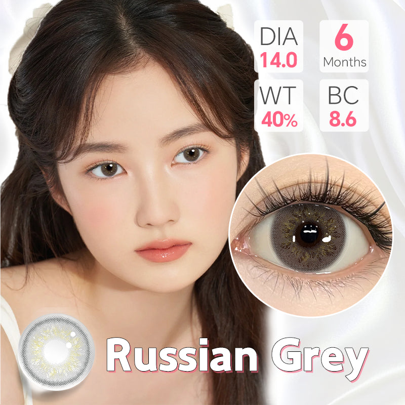 Mysticeyes Grey Series Contact Lenses (0.00 to -6.00) with Free 60ml Solution & Case
