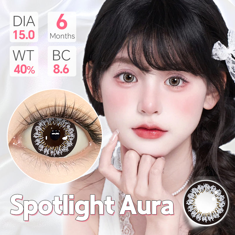 Mysticeyes Big Eyes 14.5mm Contact Lenses - Grey, Brown, Black (1 Pair)