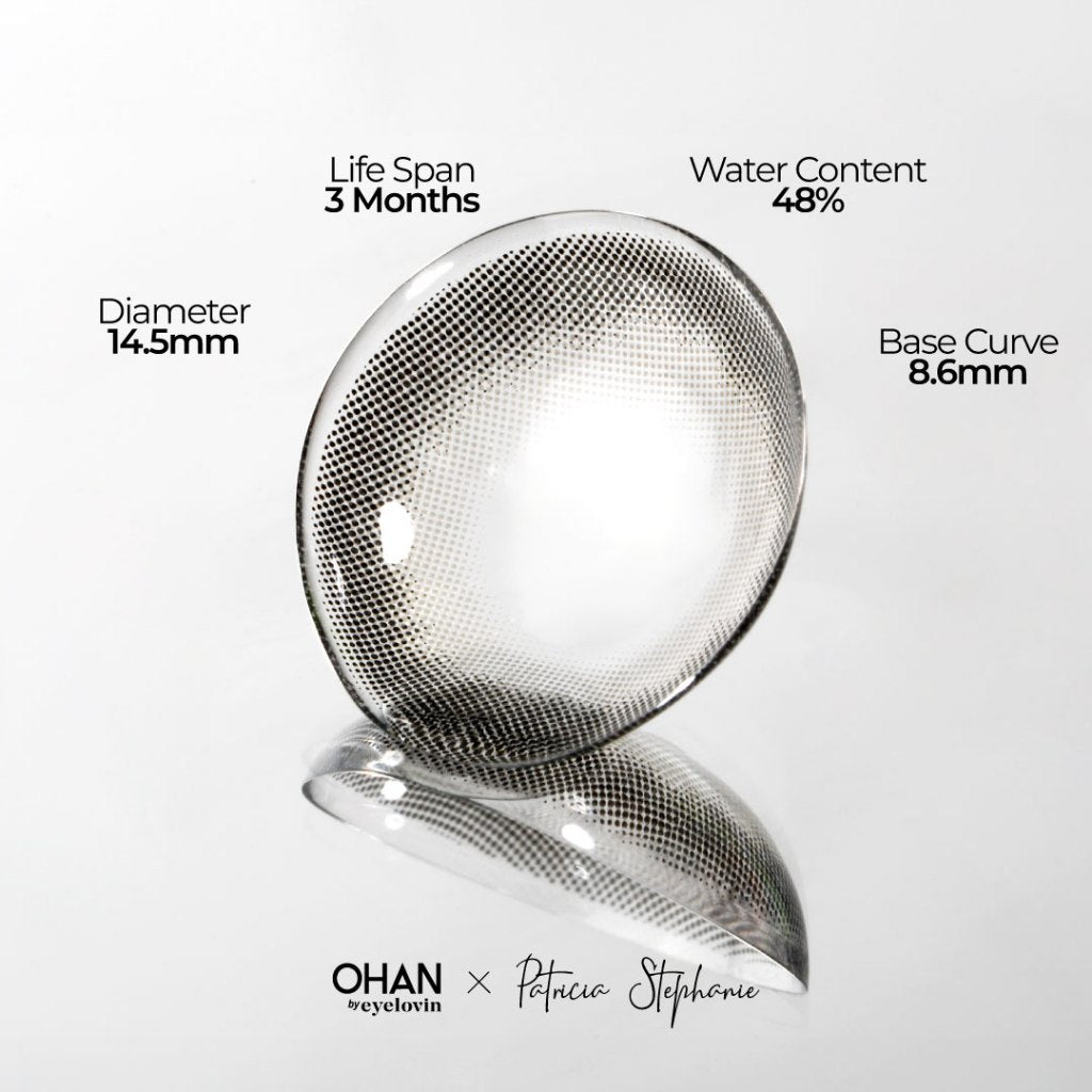 EYELOVIN Softlens OHAN - Mochi Grey - Softlens Premium MPC untuk Mata Sensitif - Efek Big Eye Bisa Normal dan Minus up to -7.00 (1 pc/sebelah)