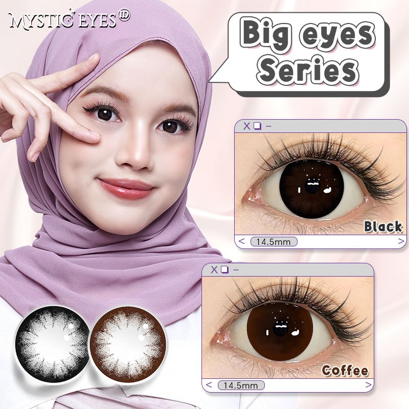 Mysticeyes Softlens Big eyes Series Black 14.5MM