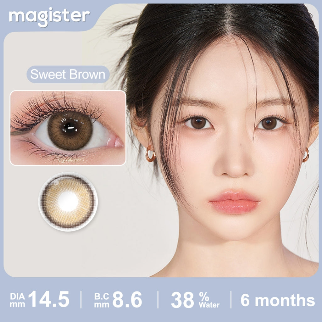 Magister Softlens minus (-1.00 s/d -6 .00) Luna Sweet Brown soflen minus soflens grey 14.50MM