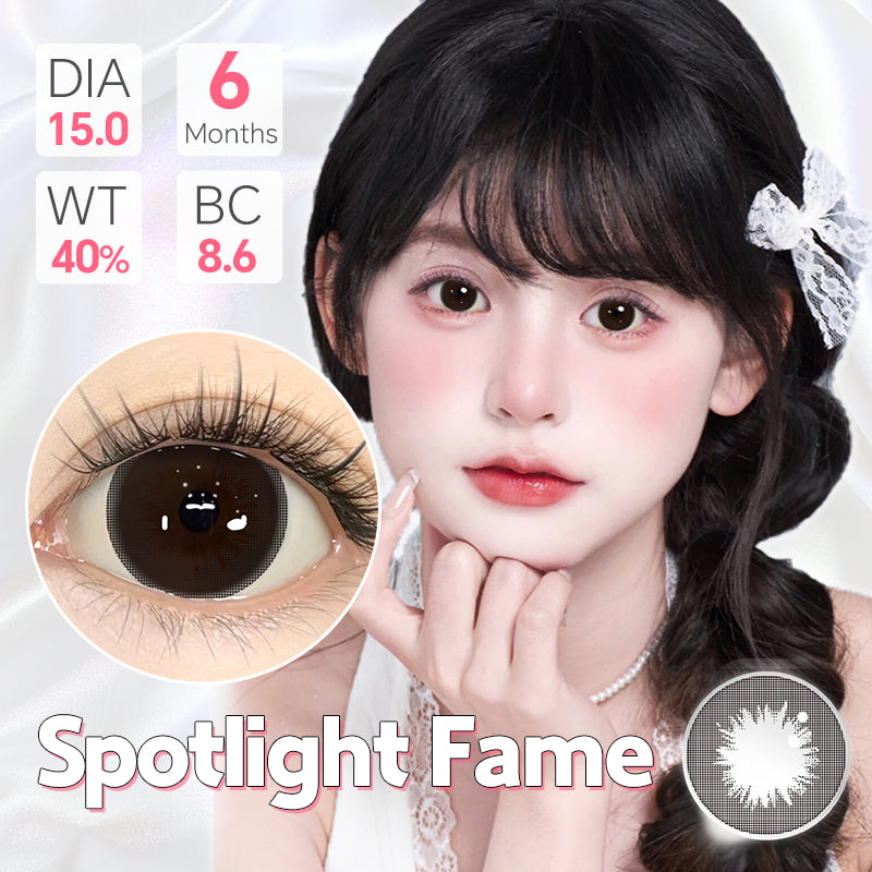 Mysticeyes Big Eyes 14.5mm Contact Lenses - Grey, Brown, Black (1 Pair)