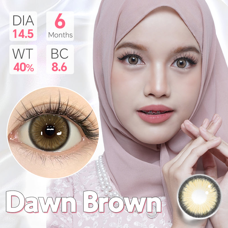 MysticEyes Dawn Series Colored Contact Lenses - 14.5mm Diameter, Includes Free Lens Case