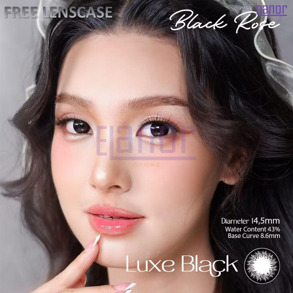 SOFTLENS FULL COLOR BLACK ROSE NORMAL & MINUS (-0.50 s/d -6.00) BY IRISLAB
