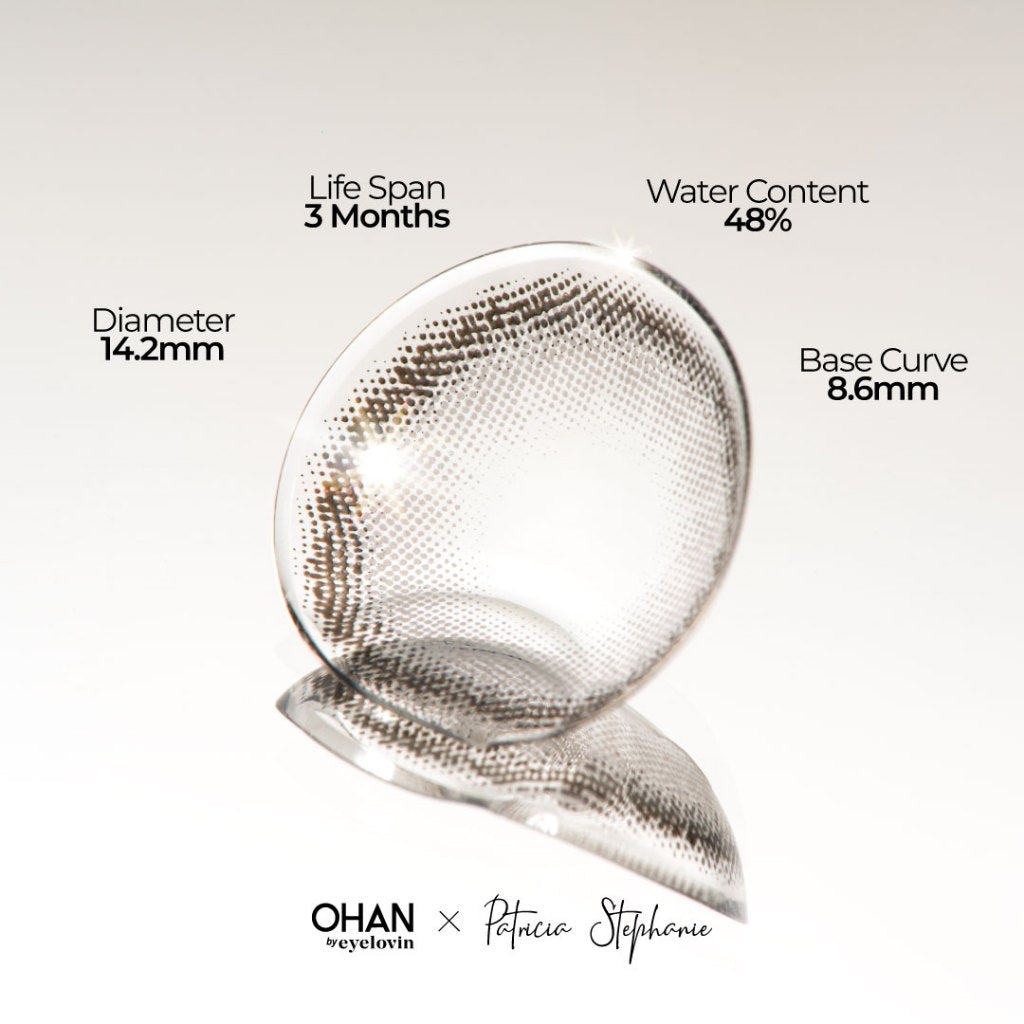 EYELOVIN Softlens OHAN - Hana Grey - Softlens Premium MPC Best Seller untuk Mata Sensitif Korean Look - Bisa Normal dan Minus up to -10.00 (1 pc/sebelah)