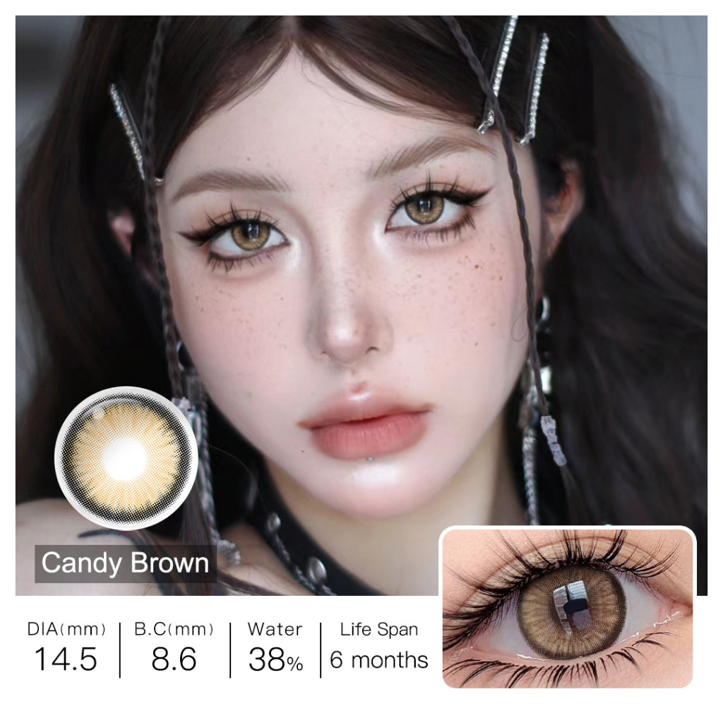 Set isi 3 Magister softlens minus Sepasang softlens+120ml cairan 14.50mm big eyes