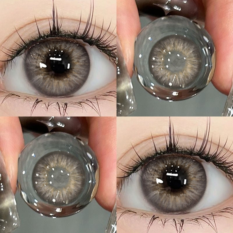 PATTAYA Black Natural Korean Contact Lenses - 14.5mm Diameter, 12 Months Use, Power Range: 0.00 to -8.00