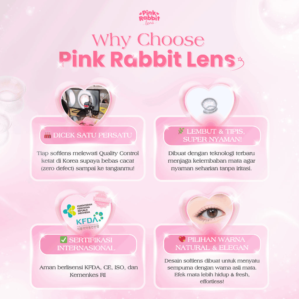 PINK RABBIT Super Comfy Chiara Grey Colored Contact Lenses - Power Range: Plano to -10.00 (Single Lens / 1 PCS)