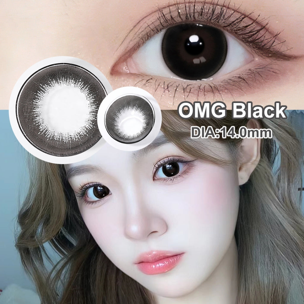 [0.00~-6.00] Magister softlens minus NILS normal 14.2 mm Gray sepasang Cocok untuk riasan Korea