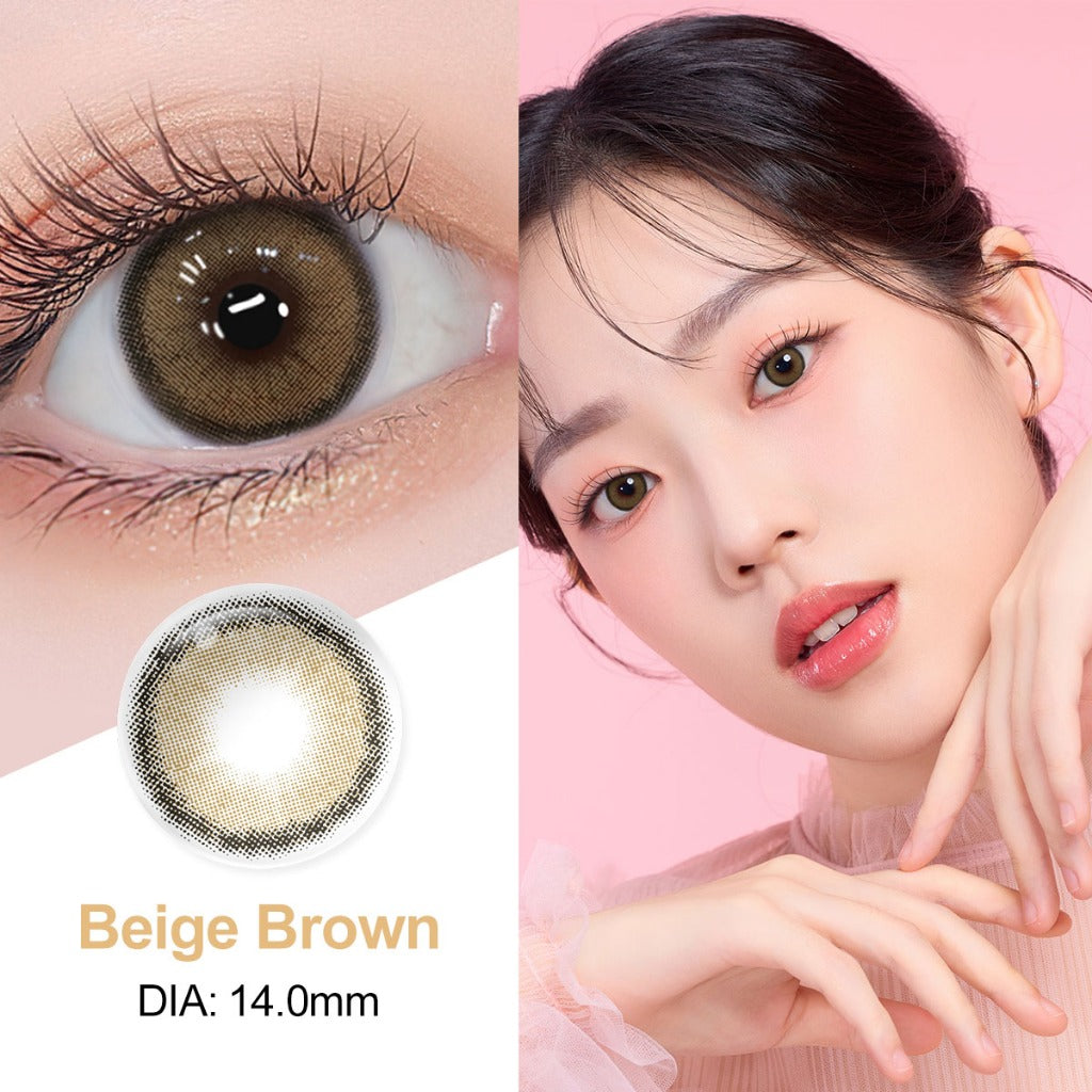 [0.00~-6.00] Magister softlens minus 14 mm nude brown soflen minus OMG Brown Korea Lensa Kontak Bestseller soflens Natural