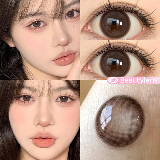 BEAUTYLENS Glossy Natural Colored Contact Lenses - 14.5mm Diameter, 6 Month Use, Power Range: -0.50 to -8.00