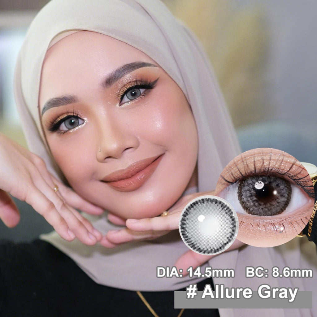 [0.00~-6.00] Magister Softlens Minus Diamond Soflen Minus Soflens 14.5mm Allure Gray Candy brown