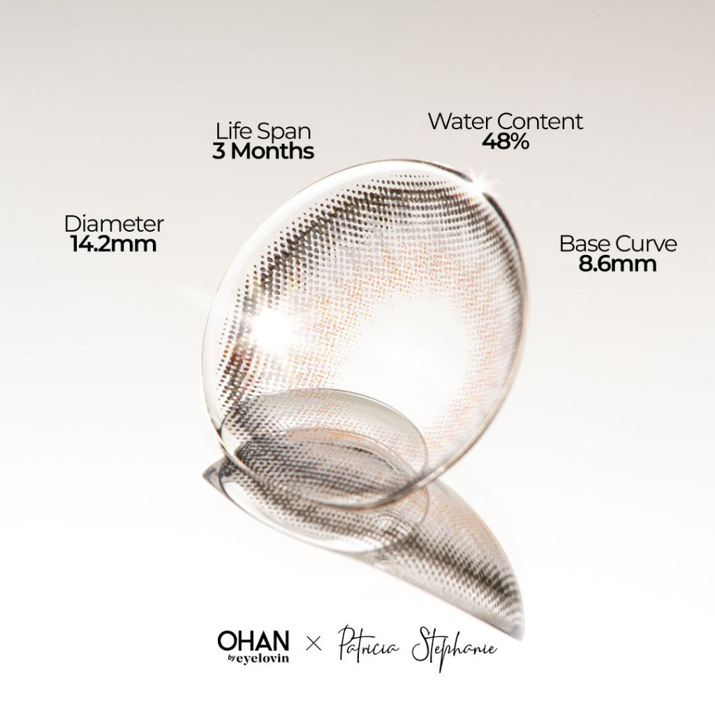 EYELOVIN Softlens OHAN - Guri Grey - Softlens Grey Premium MPC untuk Mata Sensitif Semi Natural - Cocok untuk Wedding dan Bold Look - Bisa Normal dan Minus up to -10.00 (1 pc/sebelah)