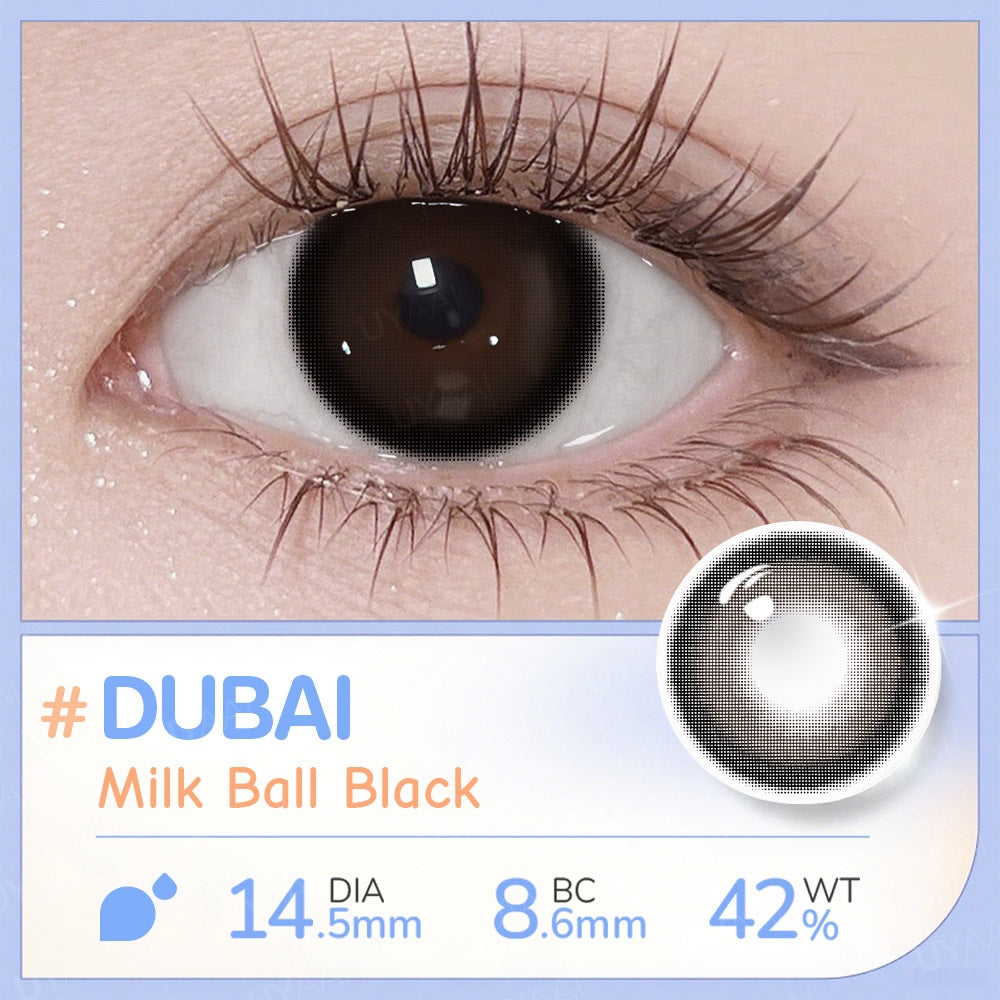 UYAAI softlens 14.5MM Minus 0.00 s/d -6.00 Mata Korea seri Milk Ball Sepasang LENSA KONTAK 6Bulan