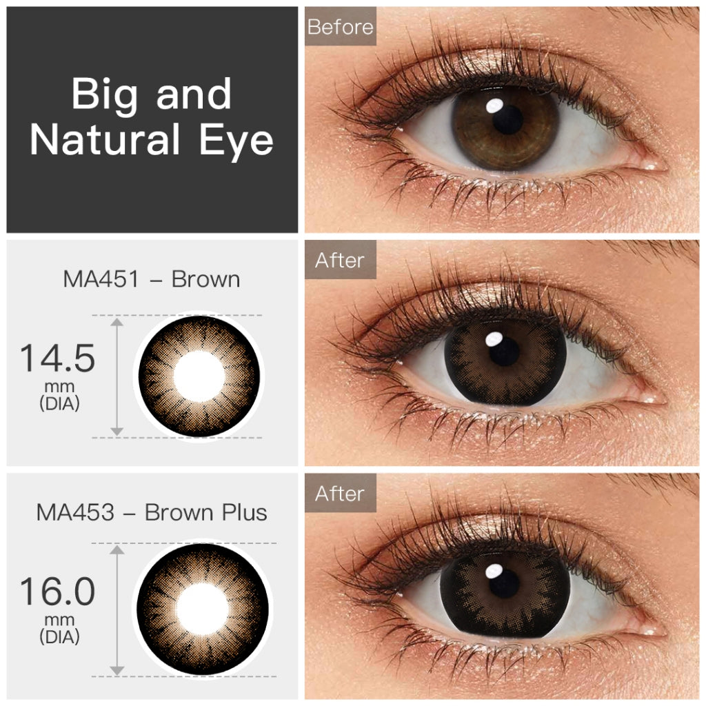 Magister Softlens 16mm Big Eyes Soflen Hitam Coklat Soflens Normal Doll Eyes 1Pair 6Months