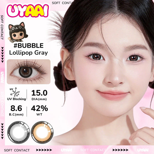 UYAAI Softlens 15MM Minus 0.00 s/d -6.00 Mata Korea Seri Lollipop Sepasang LENSA KONTAK  6Bulan