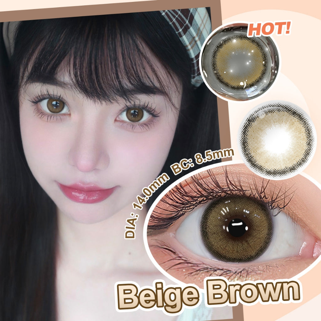 Magister soflens minus [0.00~-6.00] brown softlens no ring natural  big eyes