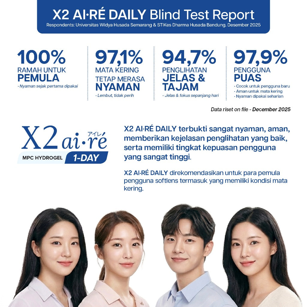 X2 AIRE DAILY Softlens Varian Grey - Soflens Natural - 1 Day Softlens