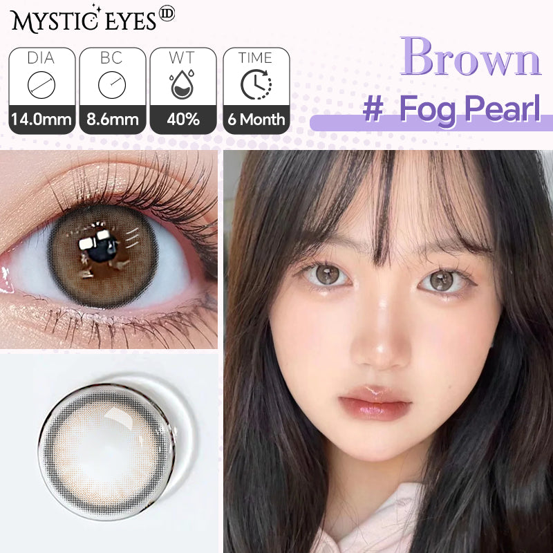 Mysticeyes 14.5mm Brown Contact Lenses (40% Water Content) - 6 Month Use