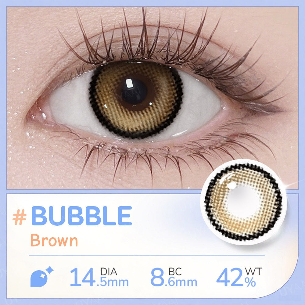 UYAAI softlens 14.5MM Minus Normal 0.00 s Mata Korea seri BUBBLE Sepasang LENSA KONTAK  6Bulan