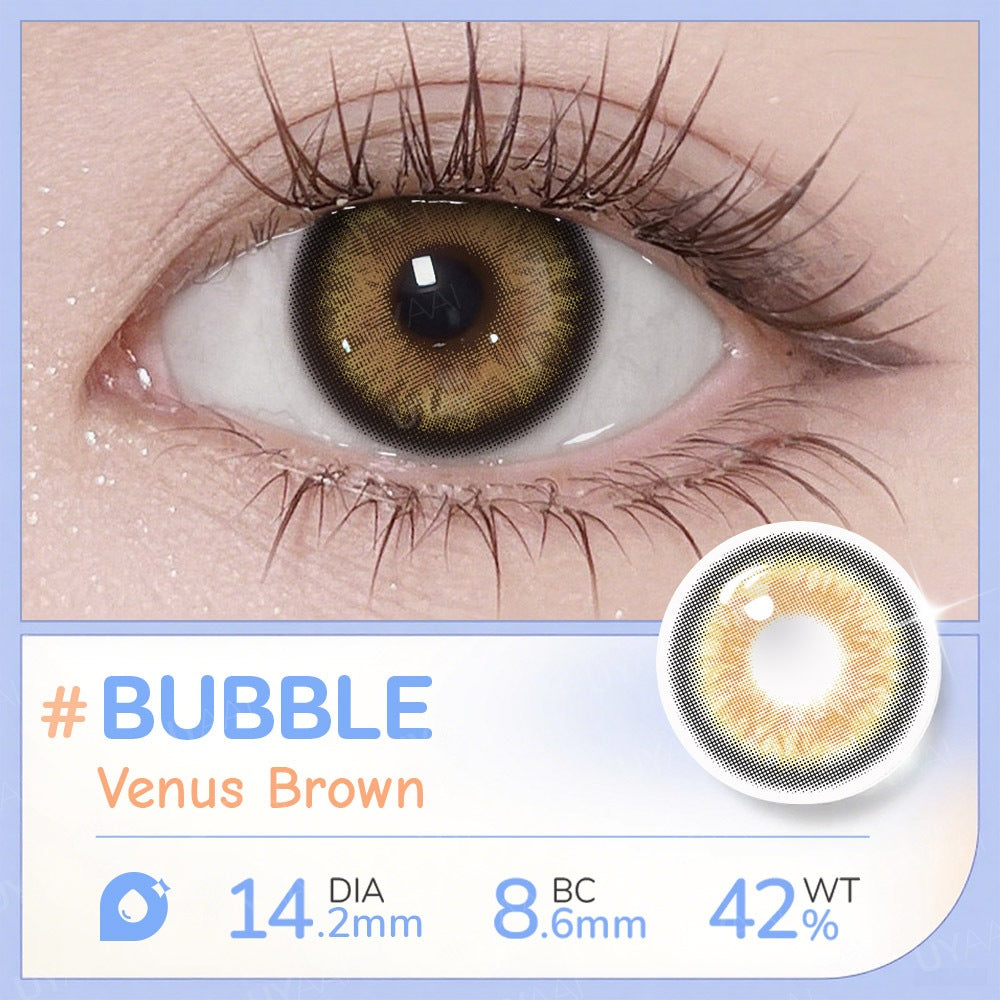 UYAAI softlens 14.5MM Minus Normal 0.00 s Mata Korea seri BUBBLE Sepasang LENSA KONTAK  6Bulan