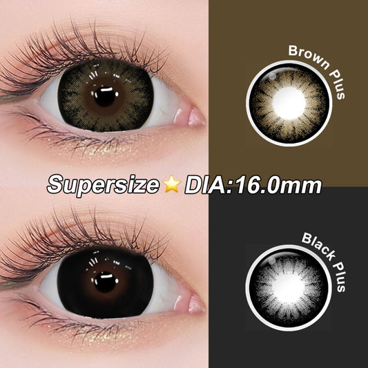 Magister Softlens 16mm Big Eyes Soflen Hitam Coklat Soflens Normal Doll Eyes 1Pair 6Months