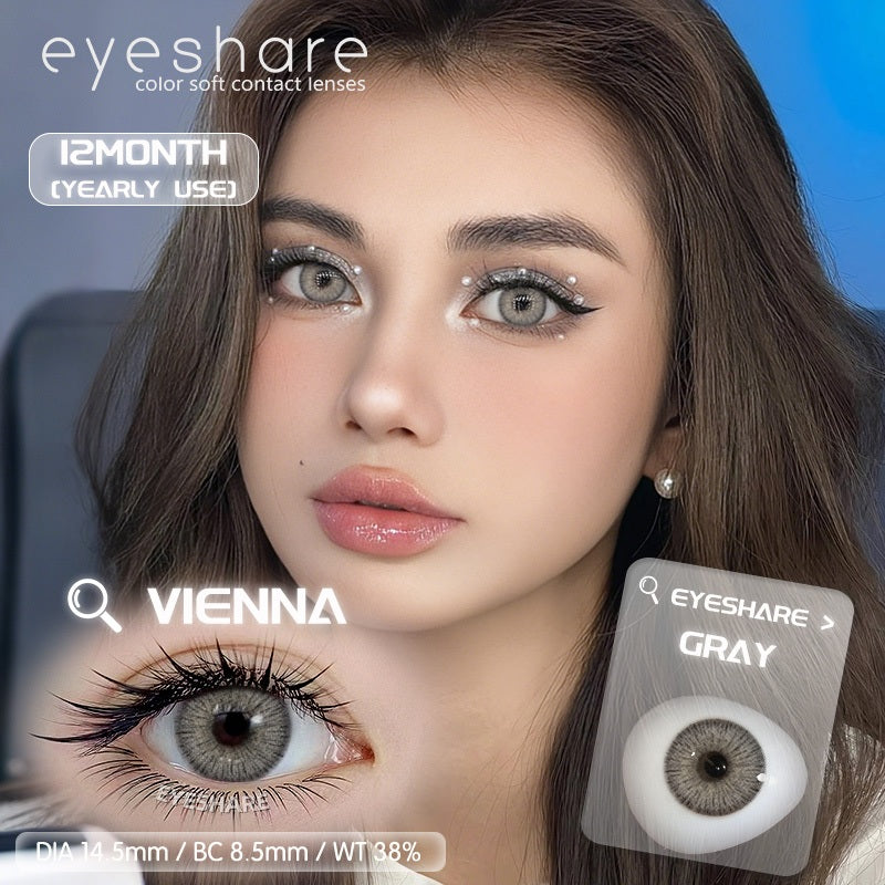 Eyeshare Softlens Vienna Gray 1 Pasang 14.5mm Lensa Kontak