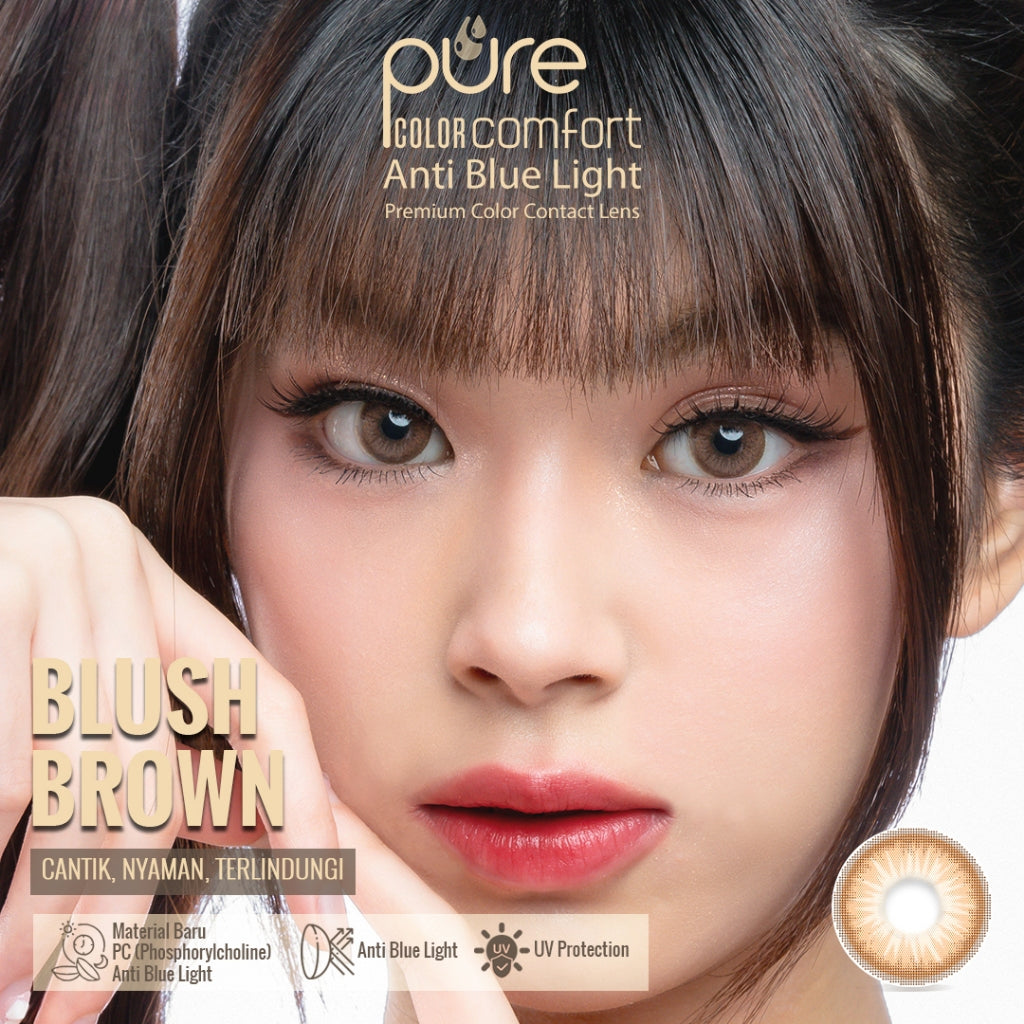 PURE COLOR COMFORT ANTI BLUE LIGHT SOFTLENS PREMIUM - by IRISLAB - diameter 14.5mm - Water Cntent 55% - Anti Blue light - Anti UV - SOFTLENS - SOFLENS