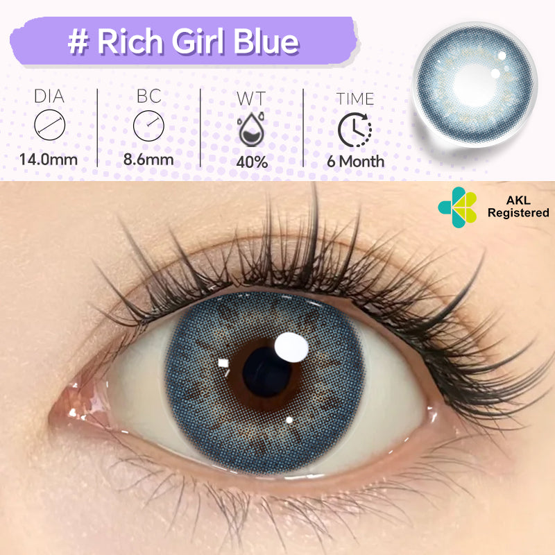 Mysticeyes Softlens  Blue Lens Cosplay Lenses Green Softlens Normal 14.0-14.5MM