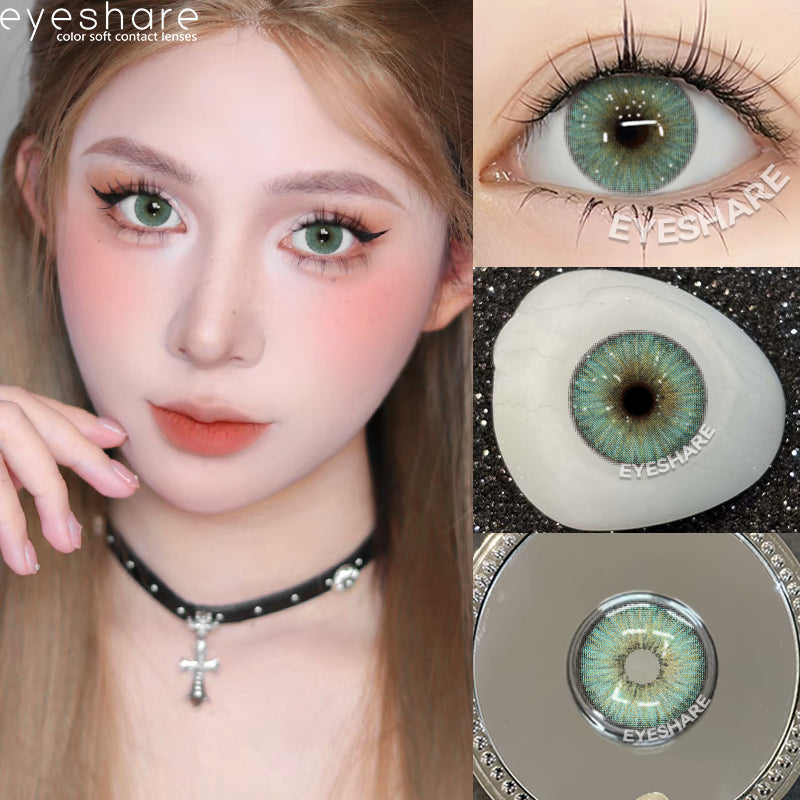 Eyeshare Softlens Minus Estonia Green 1Pasang 14.5mm Softlens