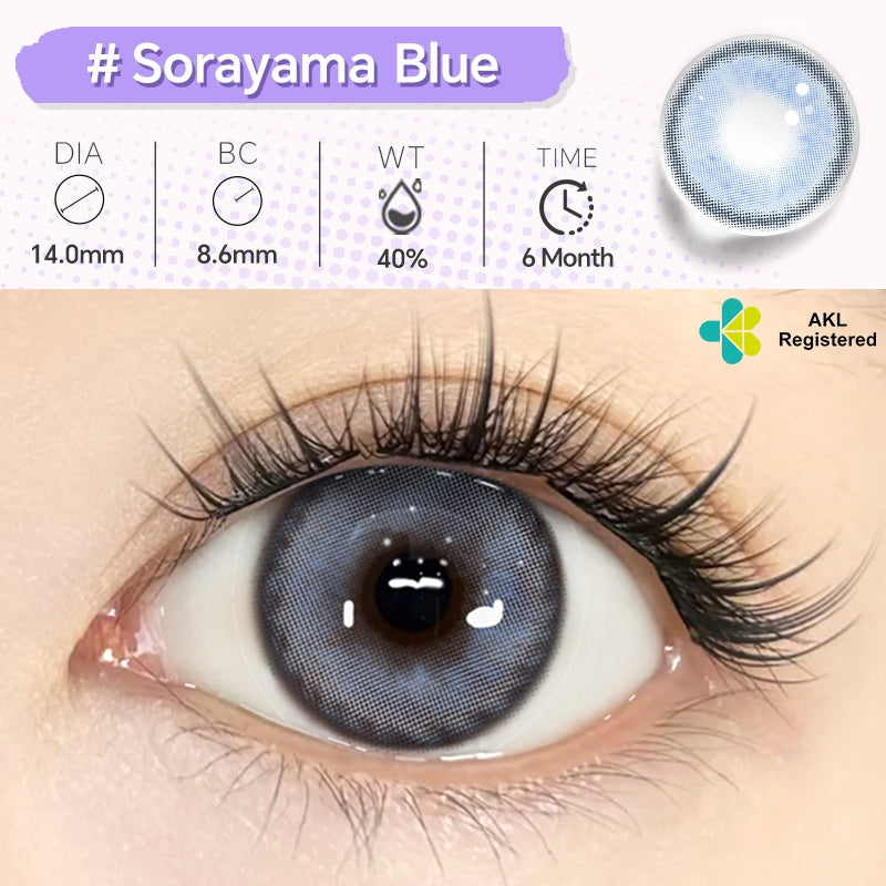 Mysticeyes Softlens  Blue Lens Cosplay Lenses Green Softlens Normal 14.0-14.5MM