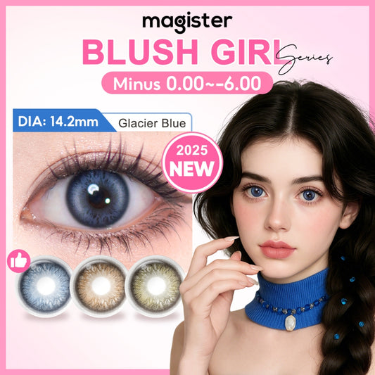 Magister Softlens minus BLUSH GIRL Buff Brown 14.2mm lensa kontak soflen warna Shadow Gray soflens normal
