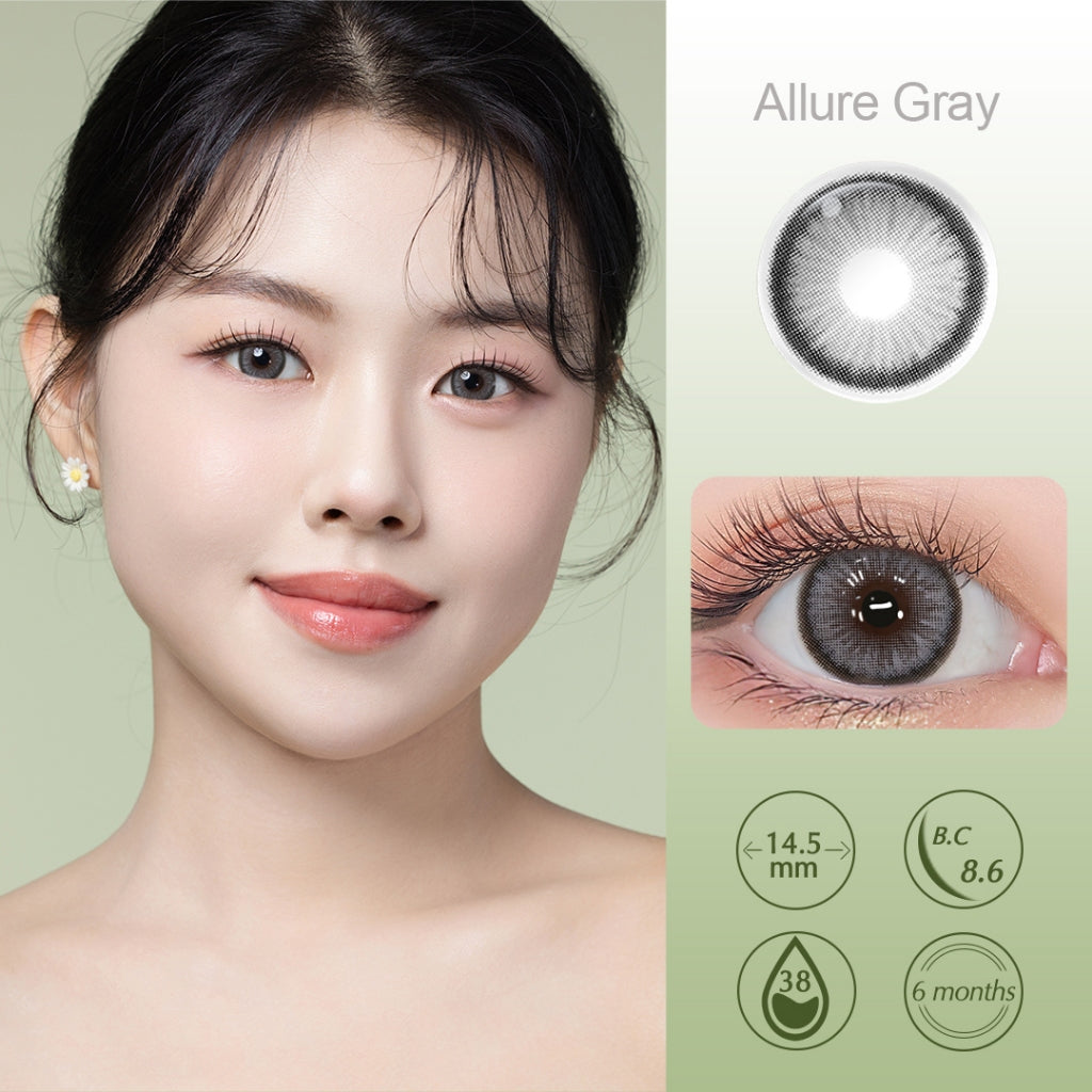 [1.25~-8.00] Magister Softlens Minus 14.5mm Diamon Seri Big Eyes Candy Brown allure gray Gaya yang menawan dan modis
